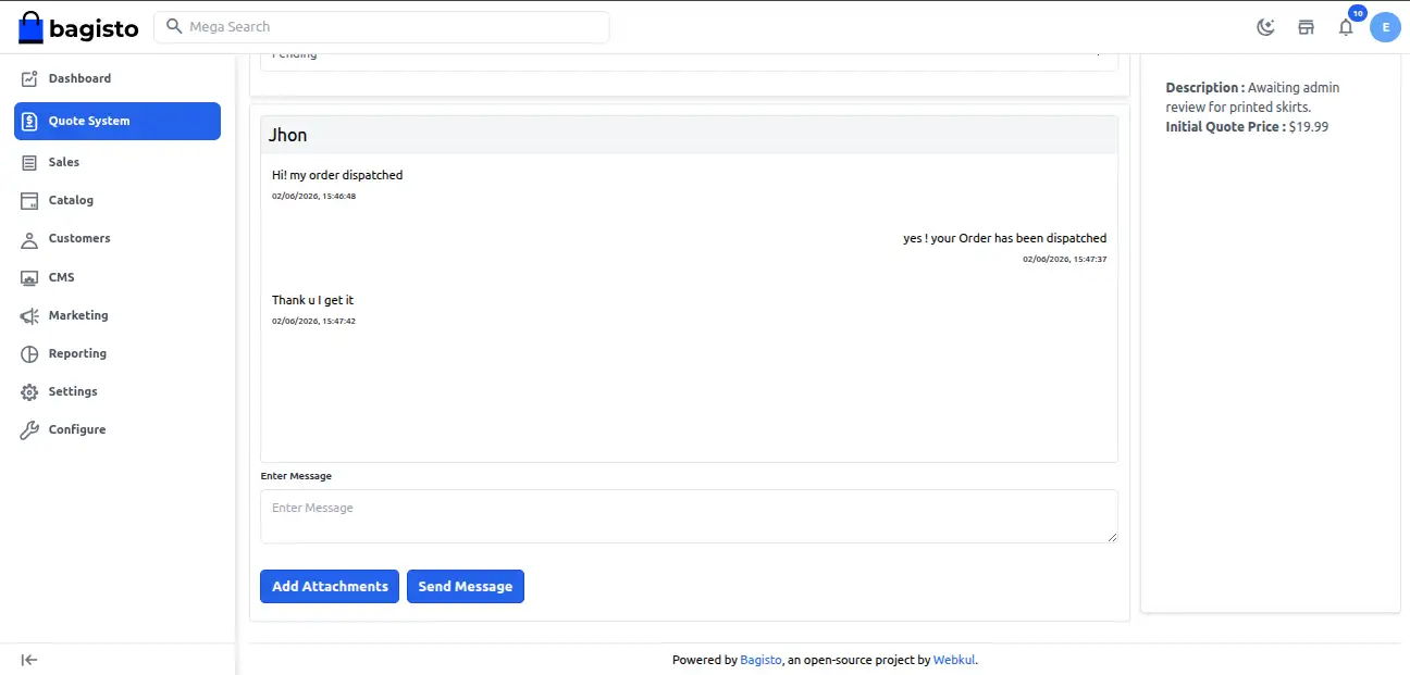 customer chatbot