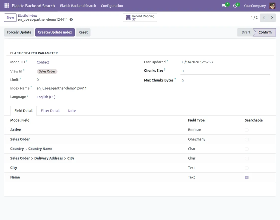 Elastic Index Mapping