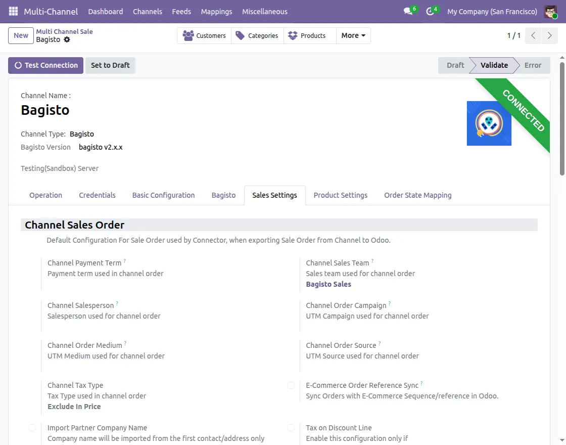 Configure Sales Settings