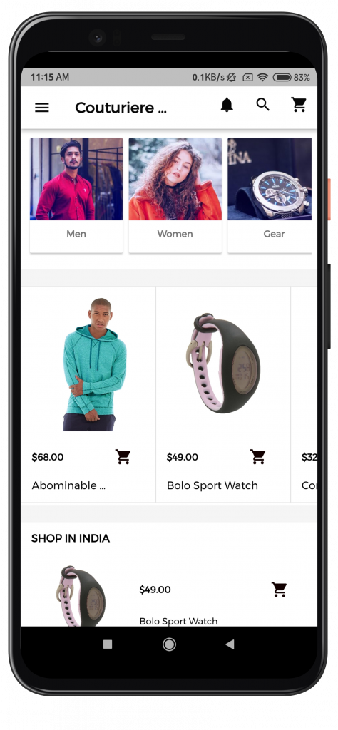 Shopify Marketplace Mobile App Dashboard
