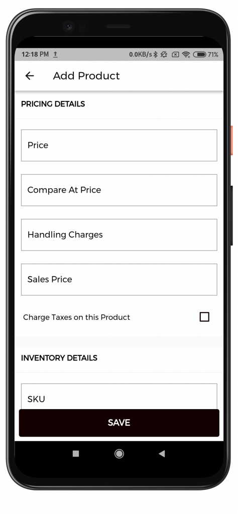 Shopify Marketplace Mobile App new product