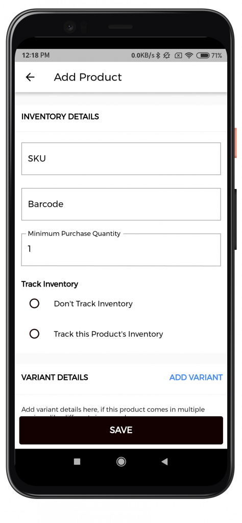 Shopify Marketplace Mobile App new product