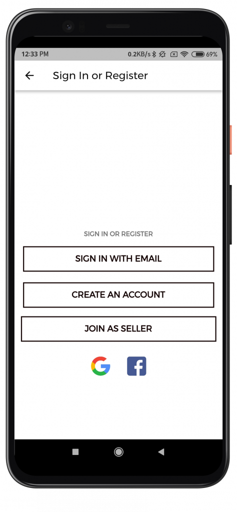 Shopify Marketplace Mobile App Register
