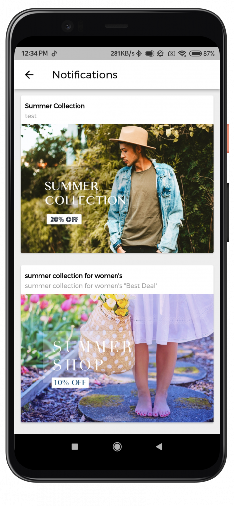 Shopify Marketplace Mobile App Notification