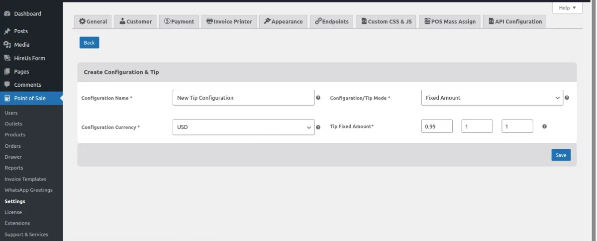 tipping configuration