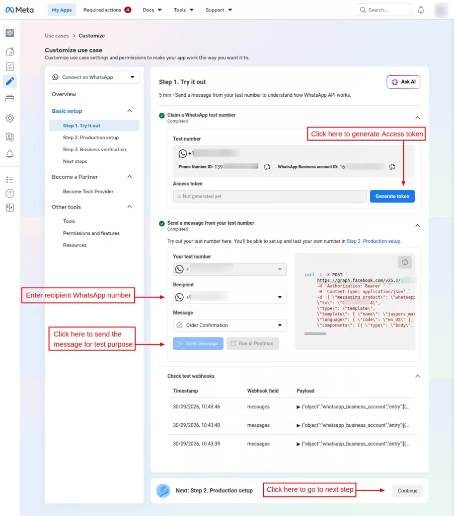 generate access token
