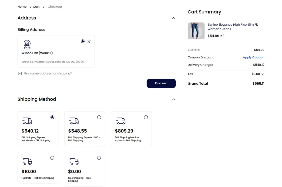 dhl shipping options