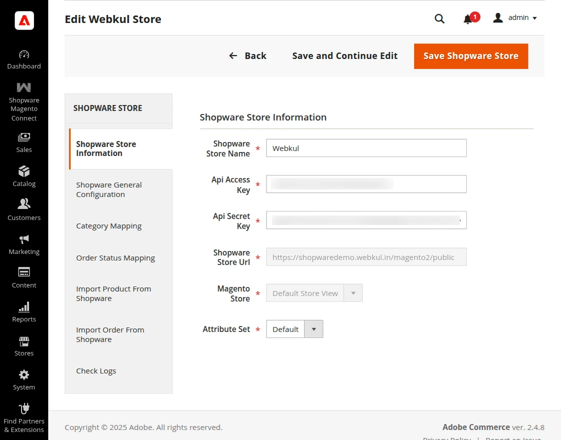 Shopware Store Information