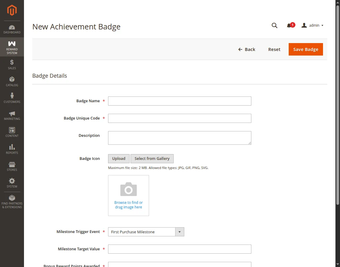 add new badges