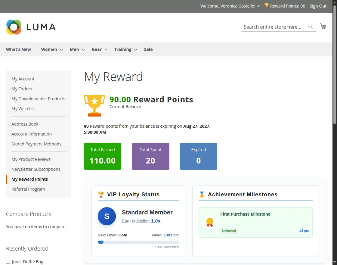 my reward points