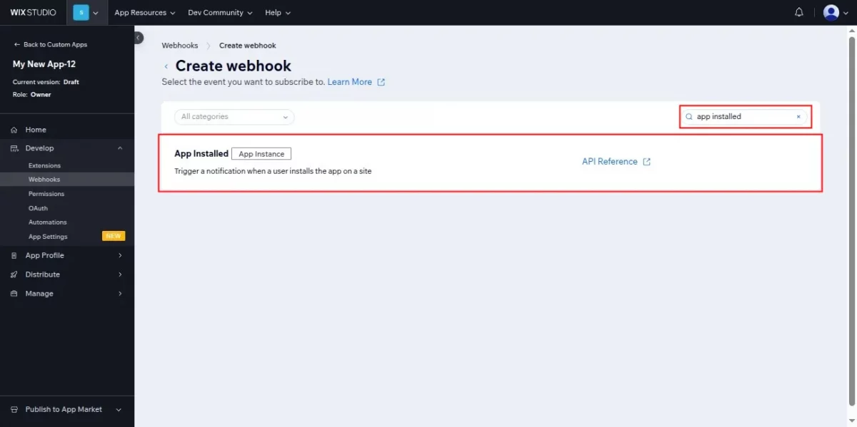 webhooks app