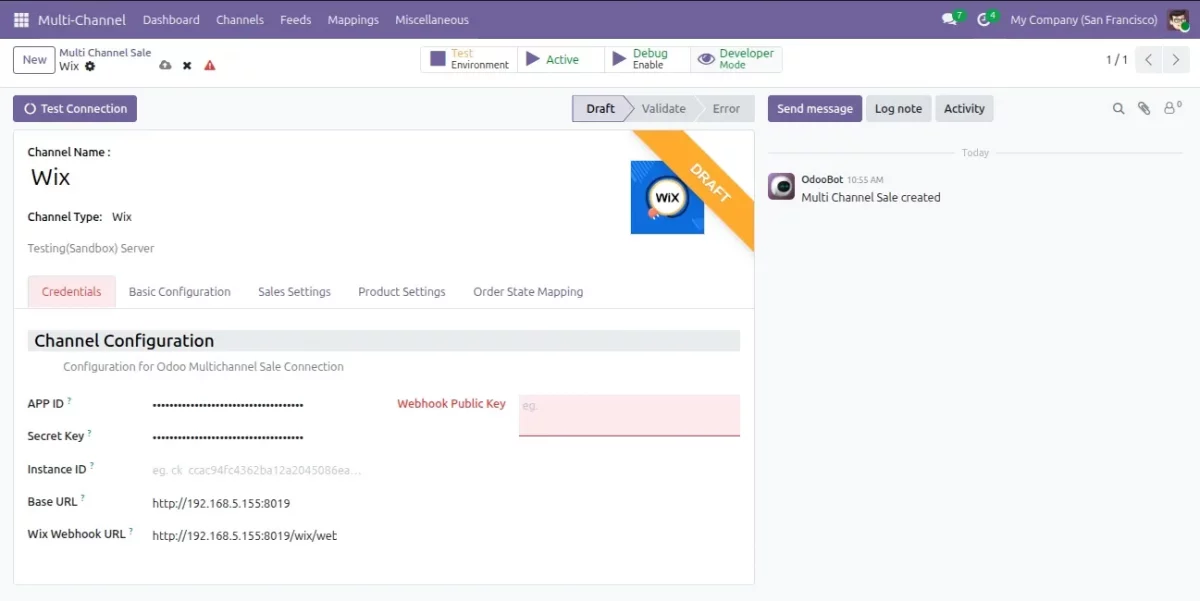 Wix credentials