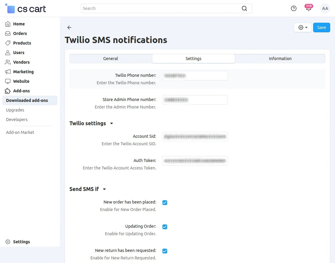 cs-cart-sms-settings