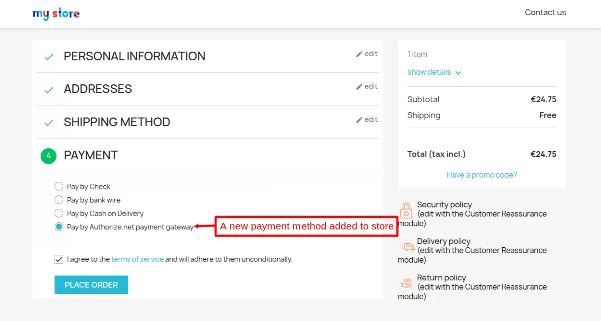 authorized.net payment option 