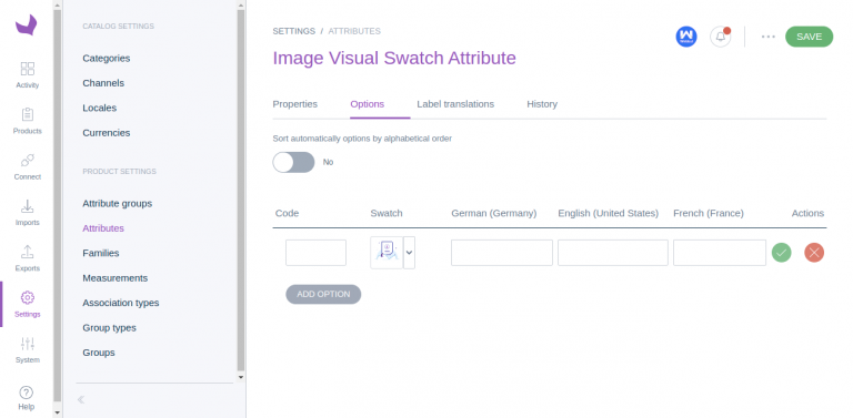 Visual Swatch Akeneo Visual Swatch Attribute