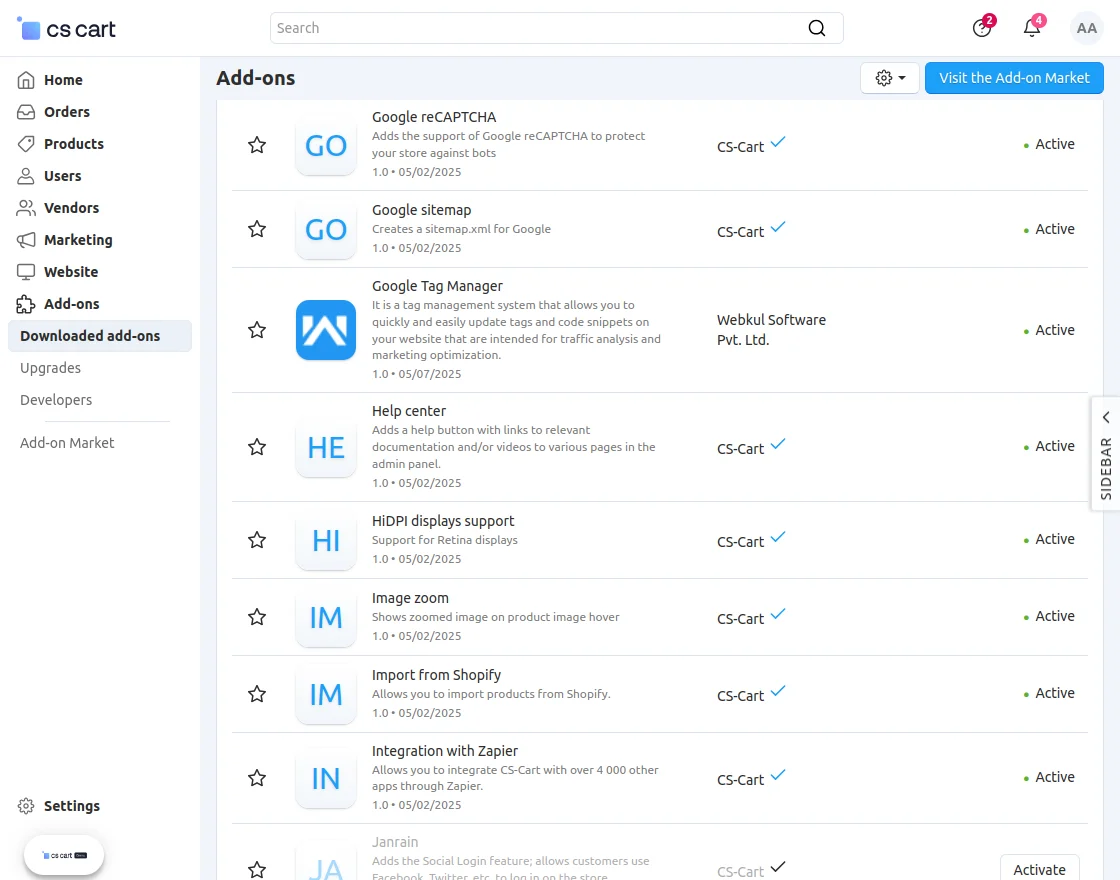 CS-Cart-Google-Tag-Manager-active