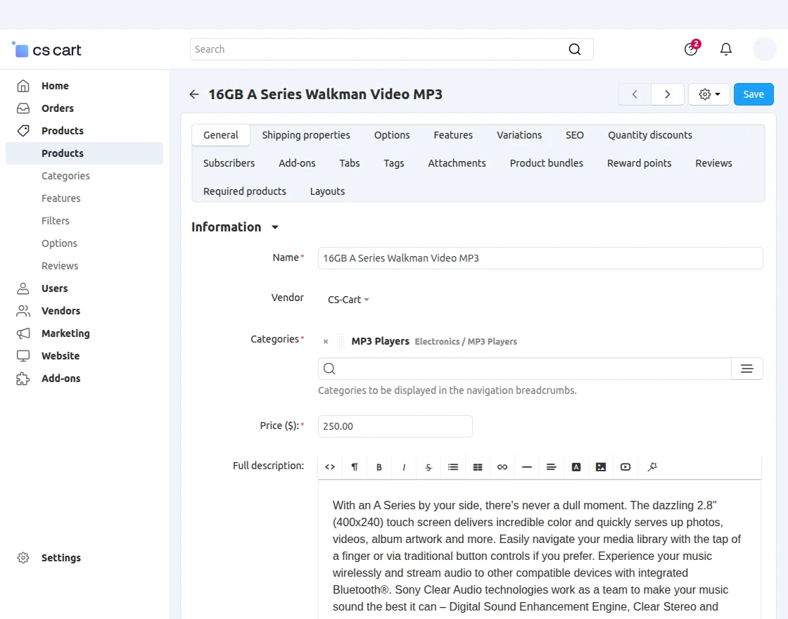 select the product for price