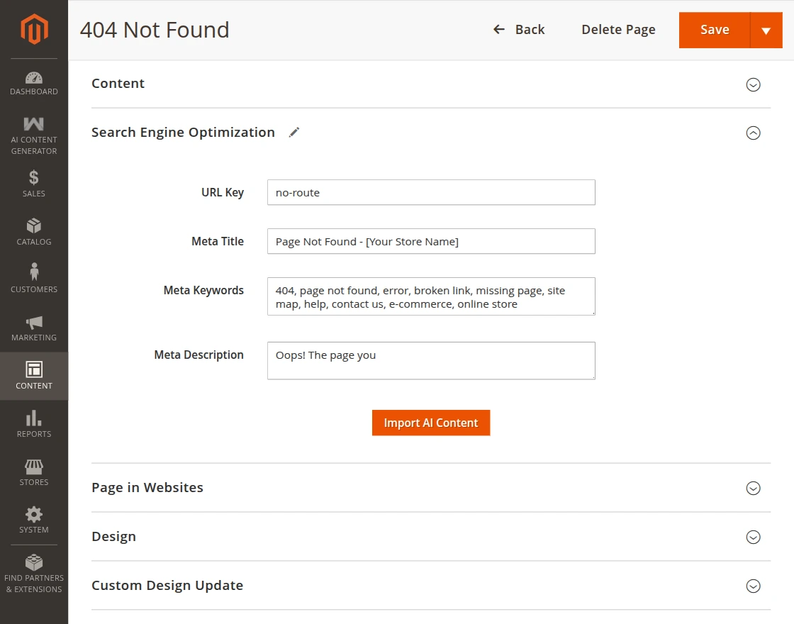 magento2-page-seo-content