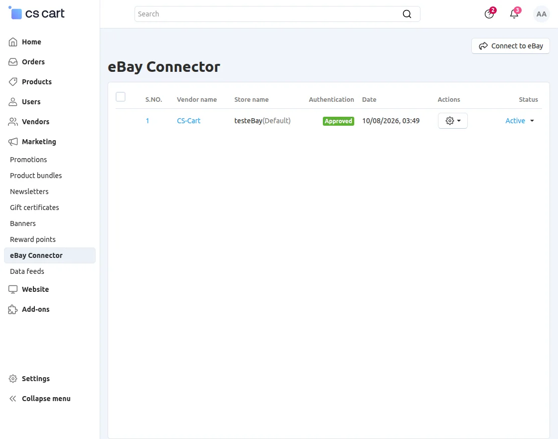 Add eBay Account Credential