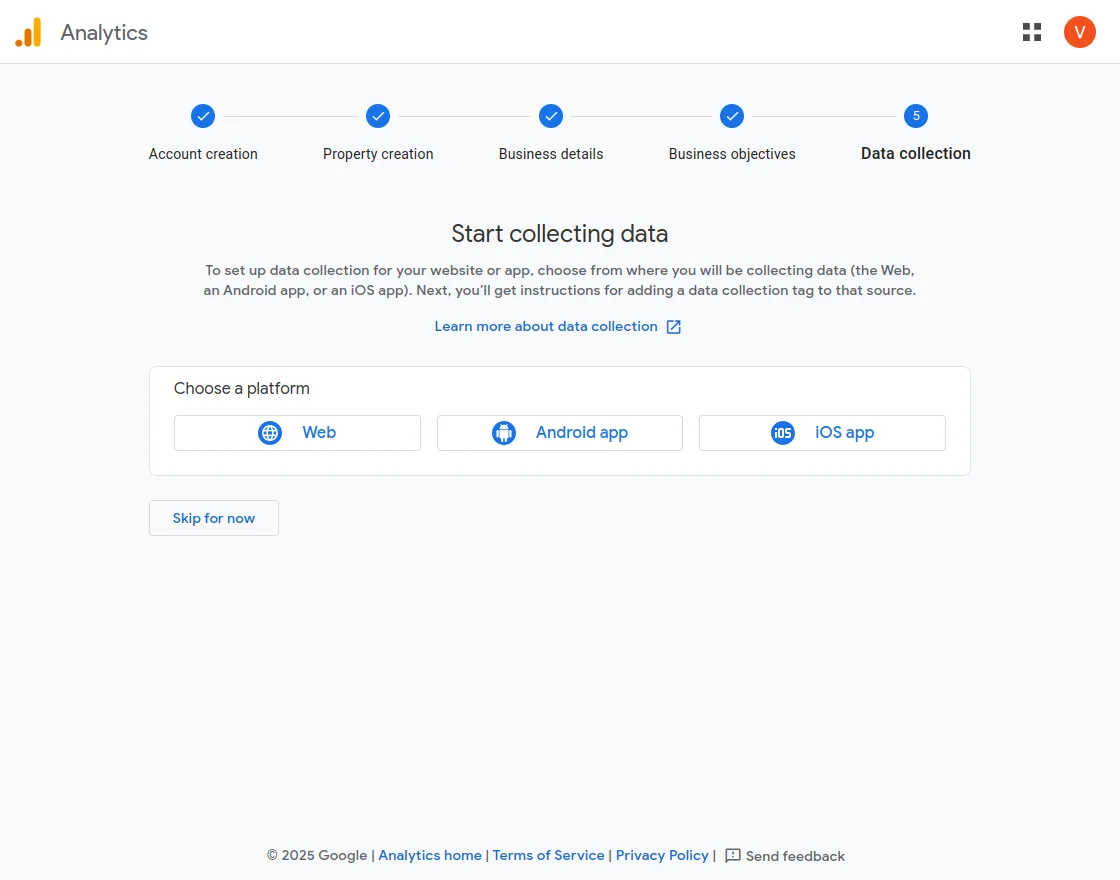 start collecting data