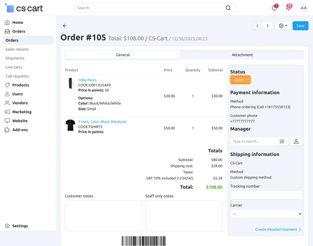 order-section-in-order-attachment