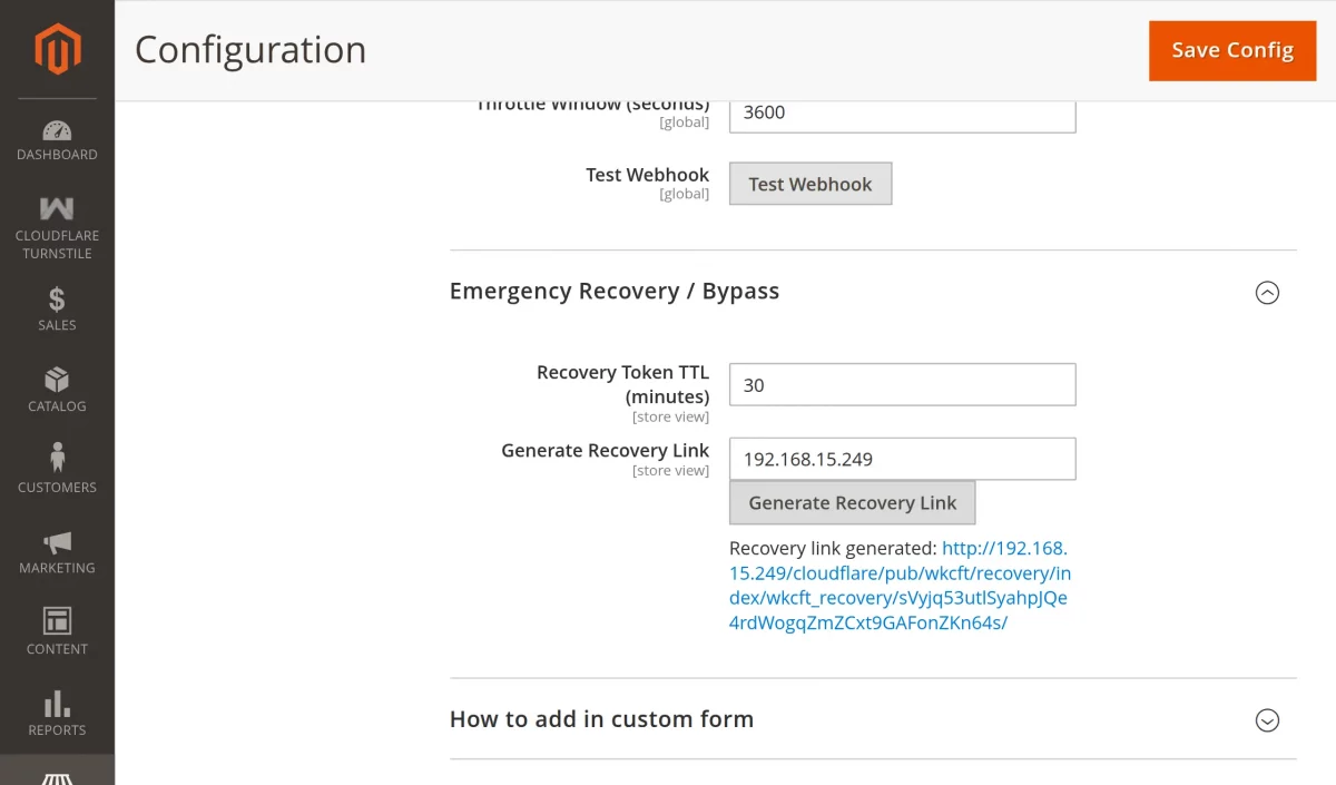 emergency recovery bypass