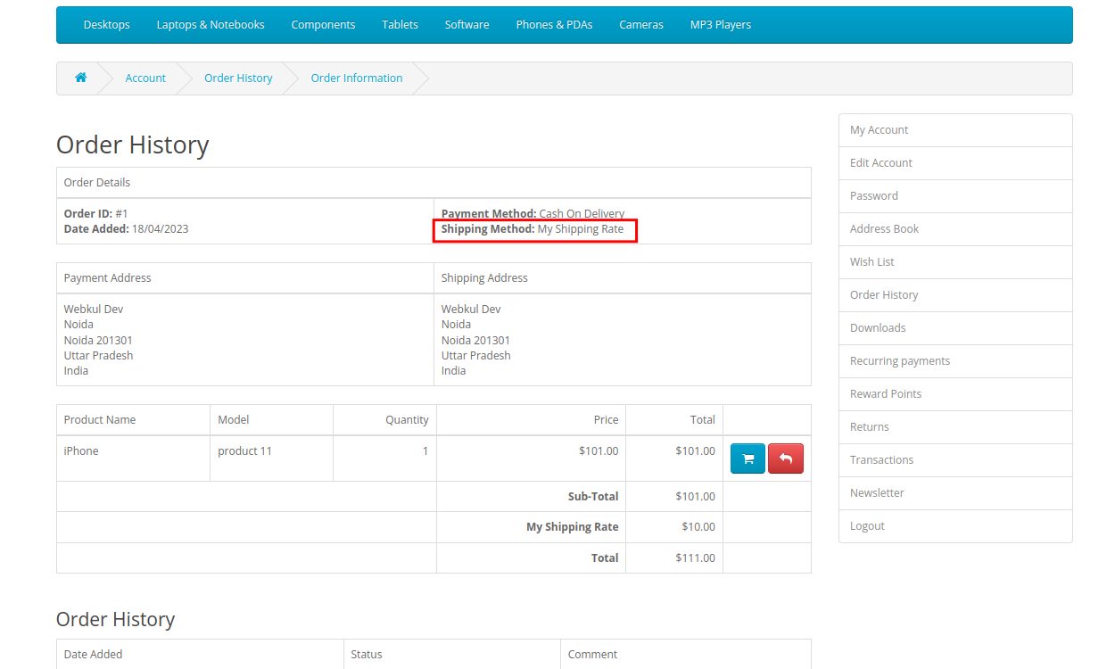How to create Simple Shipping Method in Opencart - Webkul Blog