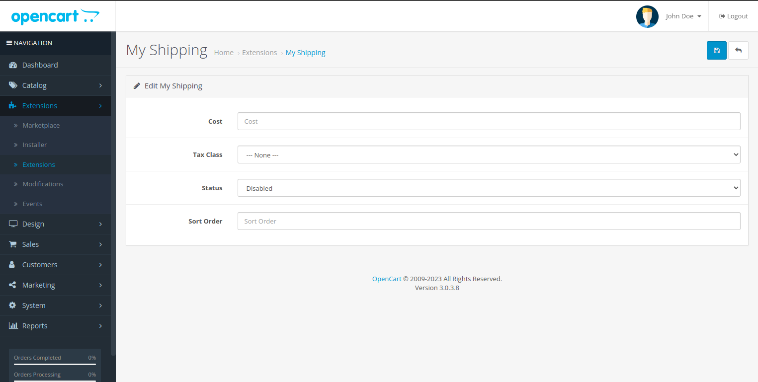 How to create Simple Shipping Method in Opencart - Webkul Blog