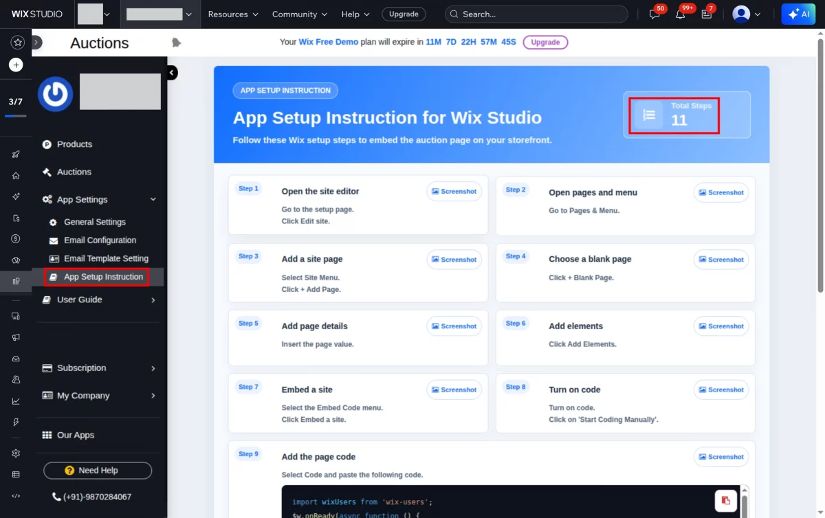 App setup