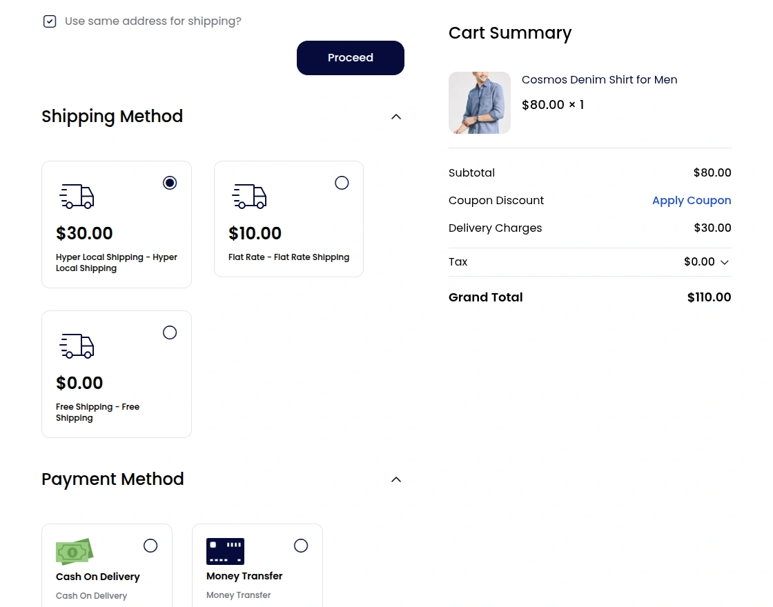 hyper locale shipping