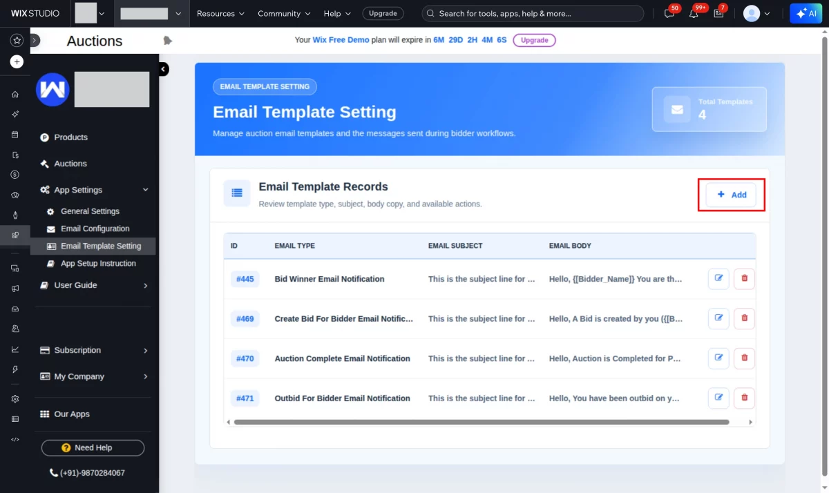 email template