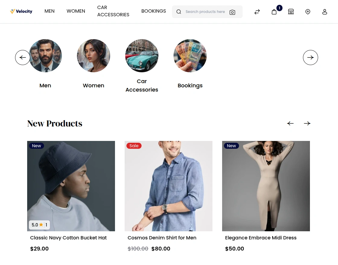 Available product near customer location