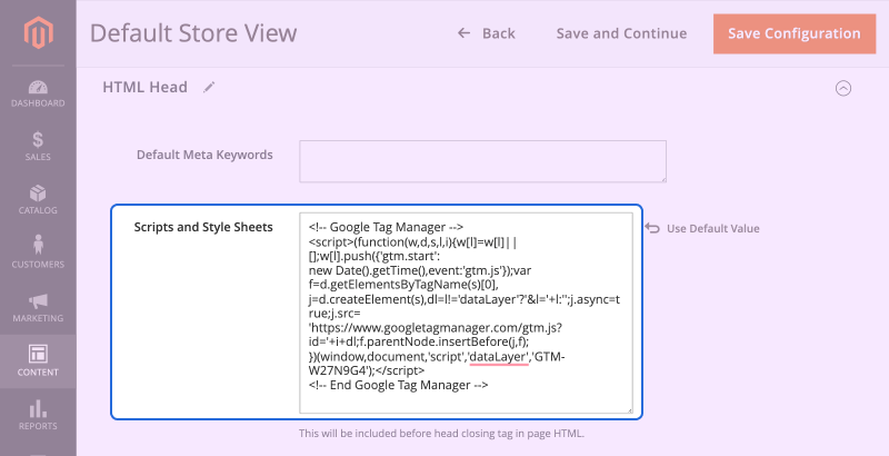 magento-gtm-code-snippet