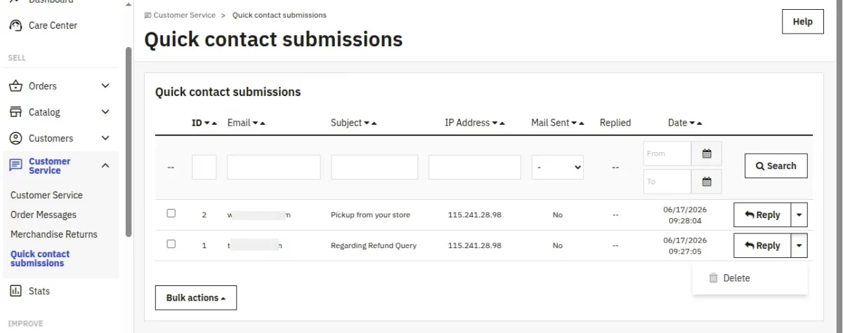 list of contact details