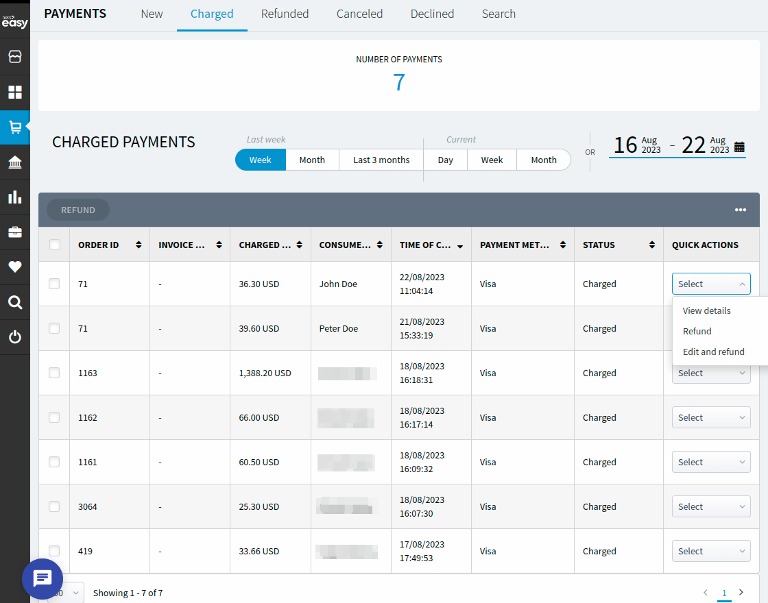 WooCommerce DIBS Payment Gateway      Refund Process