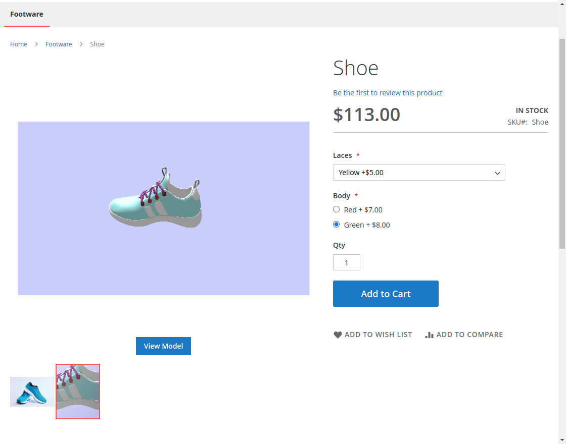 Magento 2 3D Product Configurator