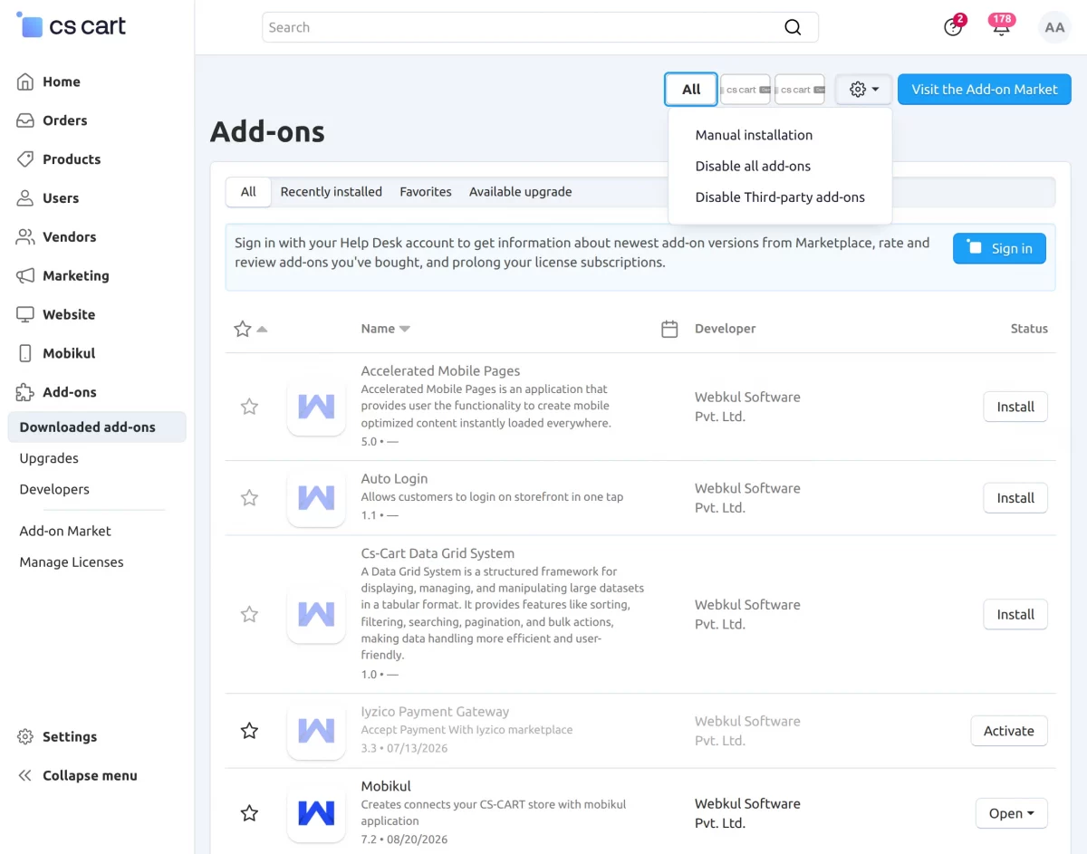 a-addon-page
