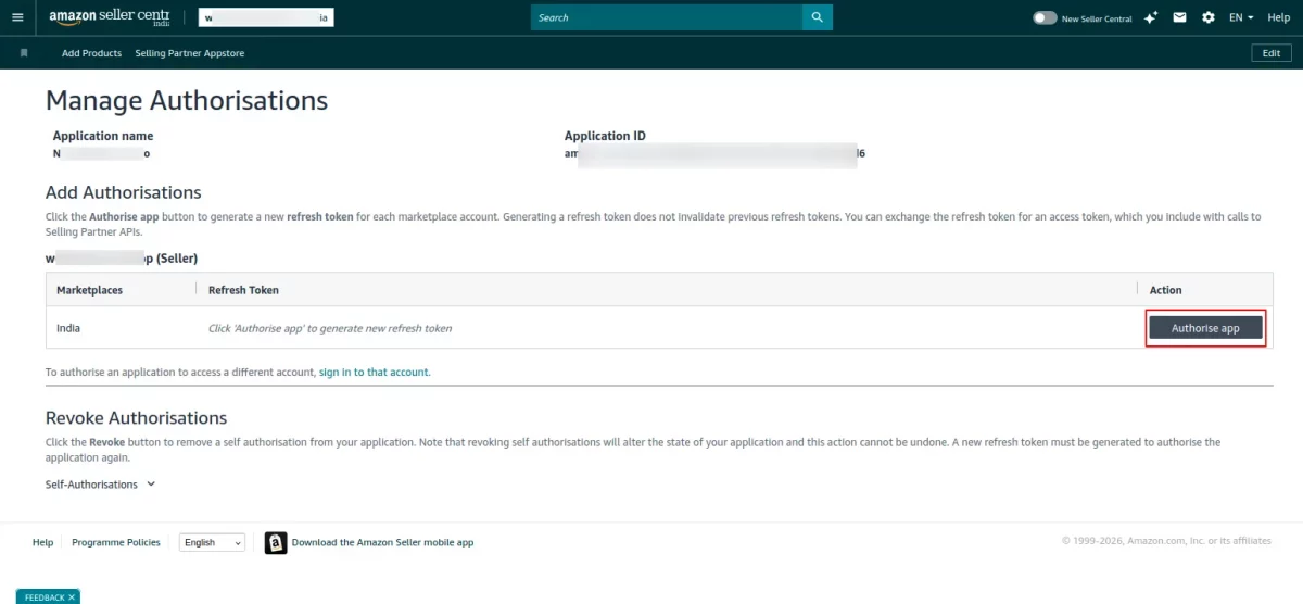 Manage Authorisations