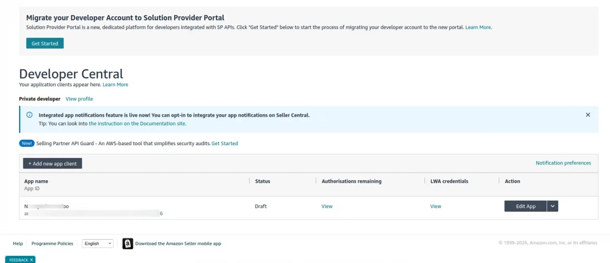 Developer Central Page