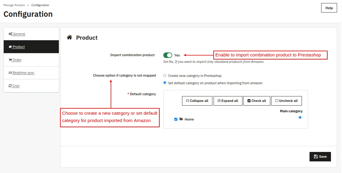 Product Import Configuration