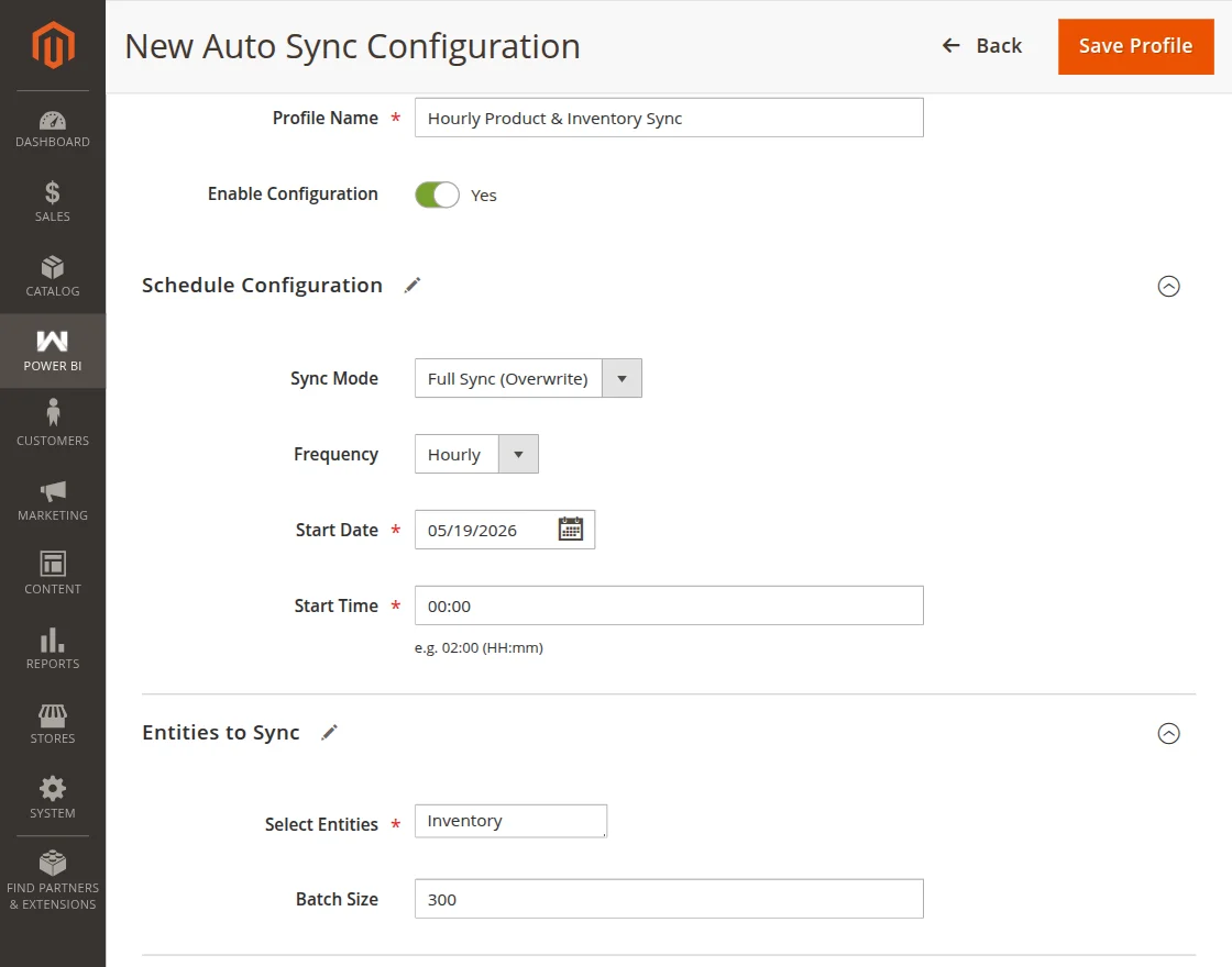 new auto sync confi