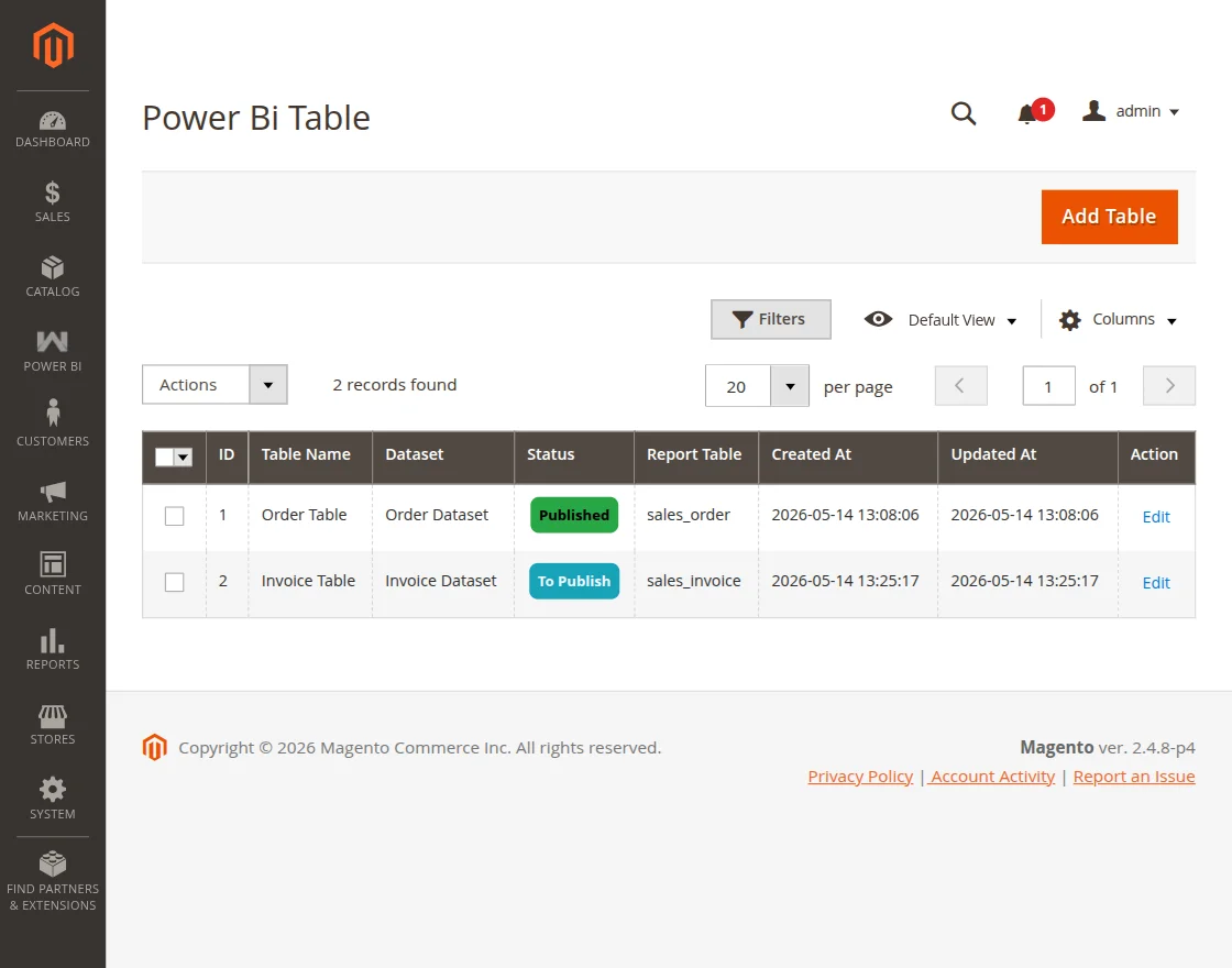table