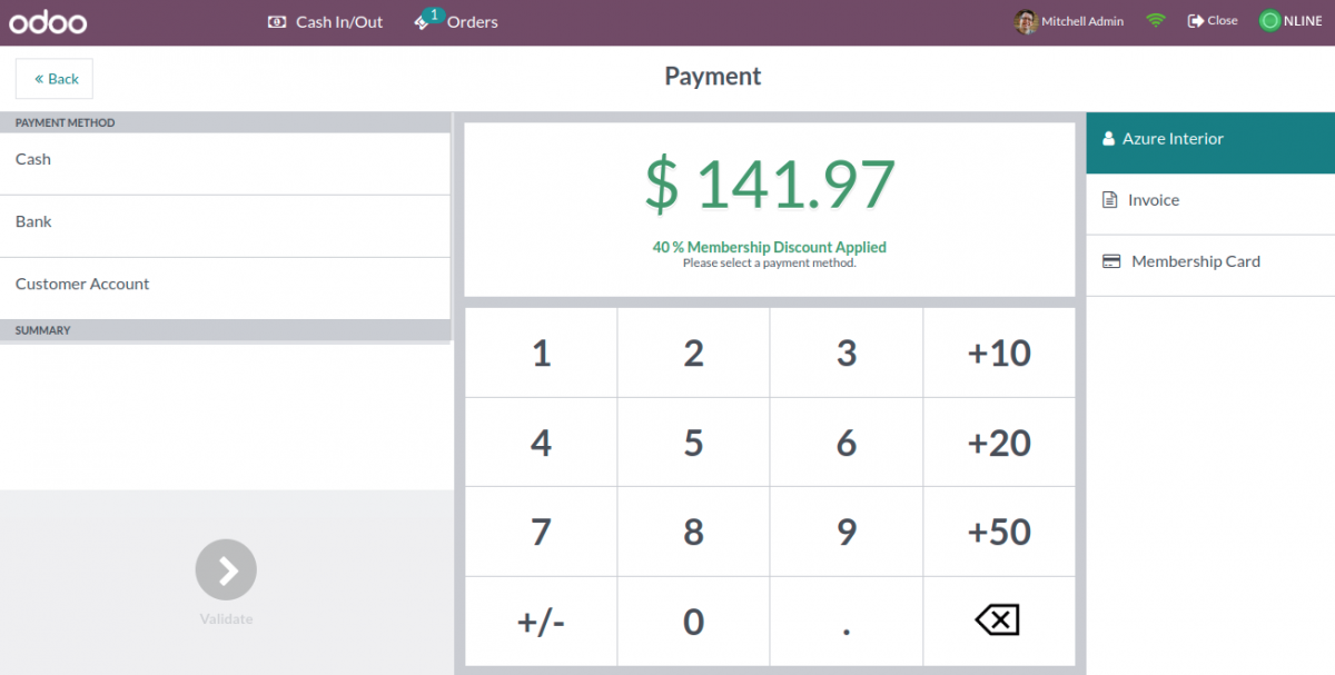 Membership Discount Applied