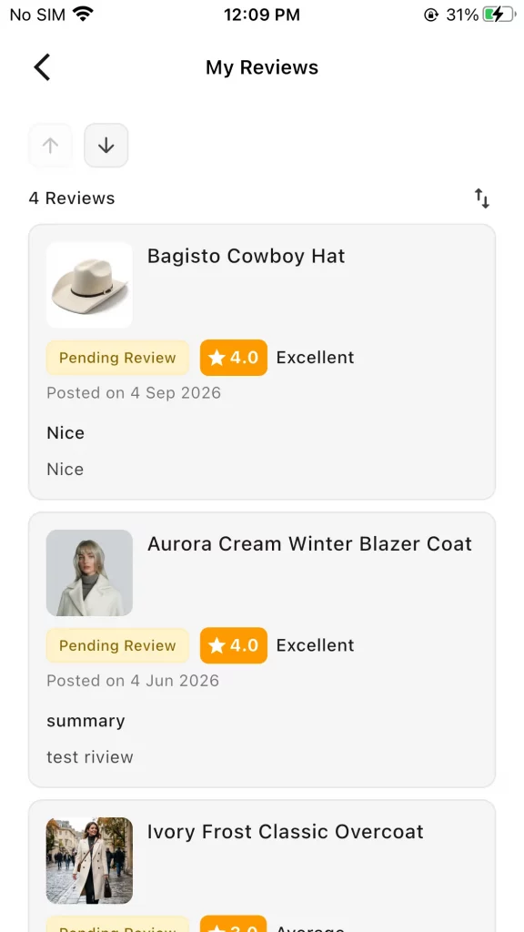 my reviews