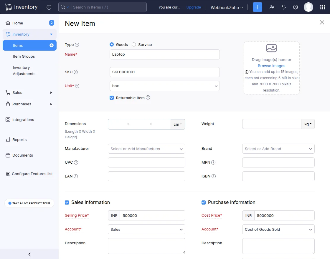 new-item-created-in-zoho
