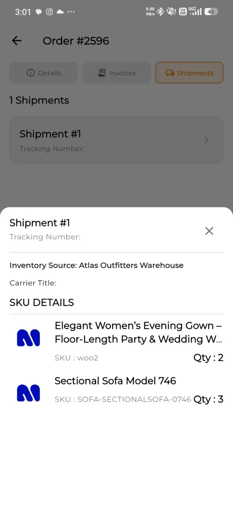 shipment