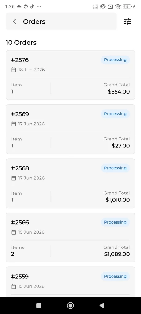 orders