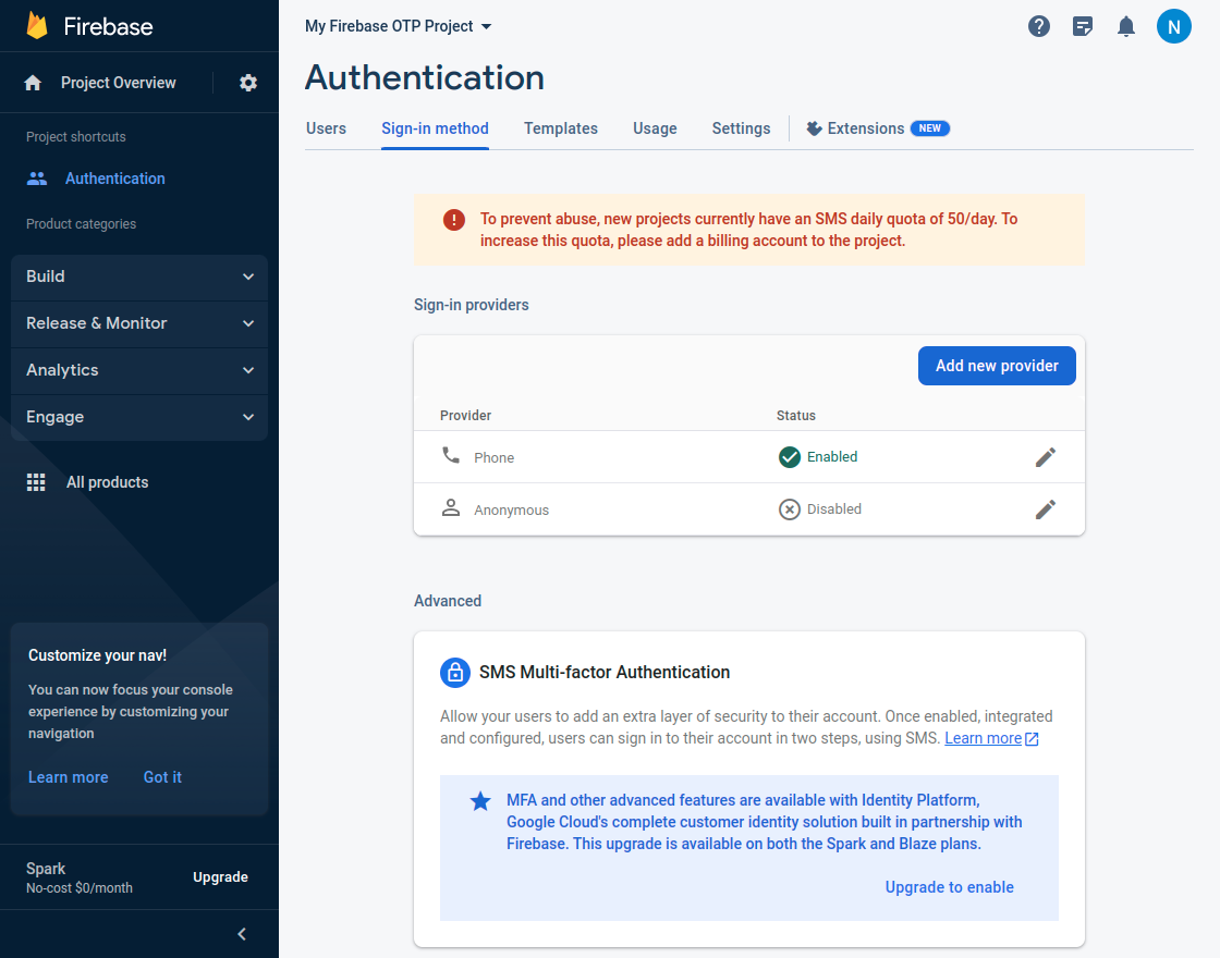Magento 2 Firebase OTP Login