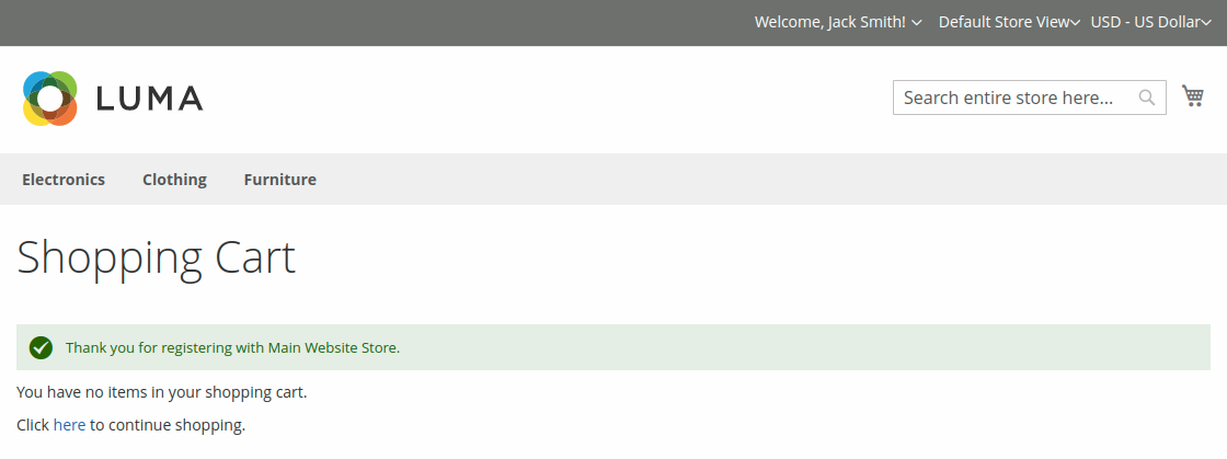 Magento 2 Firebase OTP Login account created section