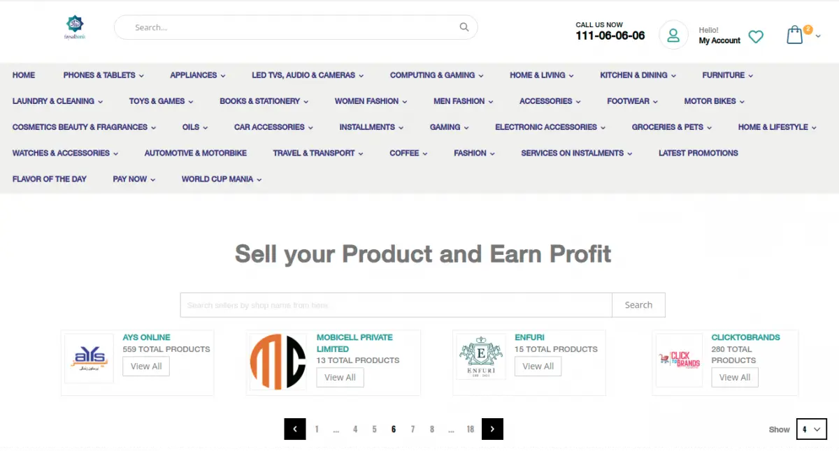 vendor-listing-page